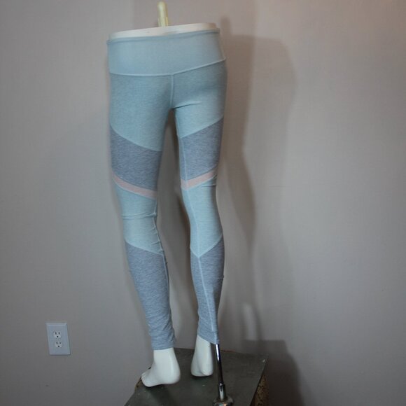 Alo Yoga Alosoft Sheila High waist leggings in blue Grey and pink sz Small - Picture 4 of 8